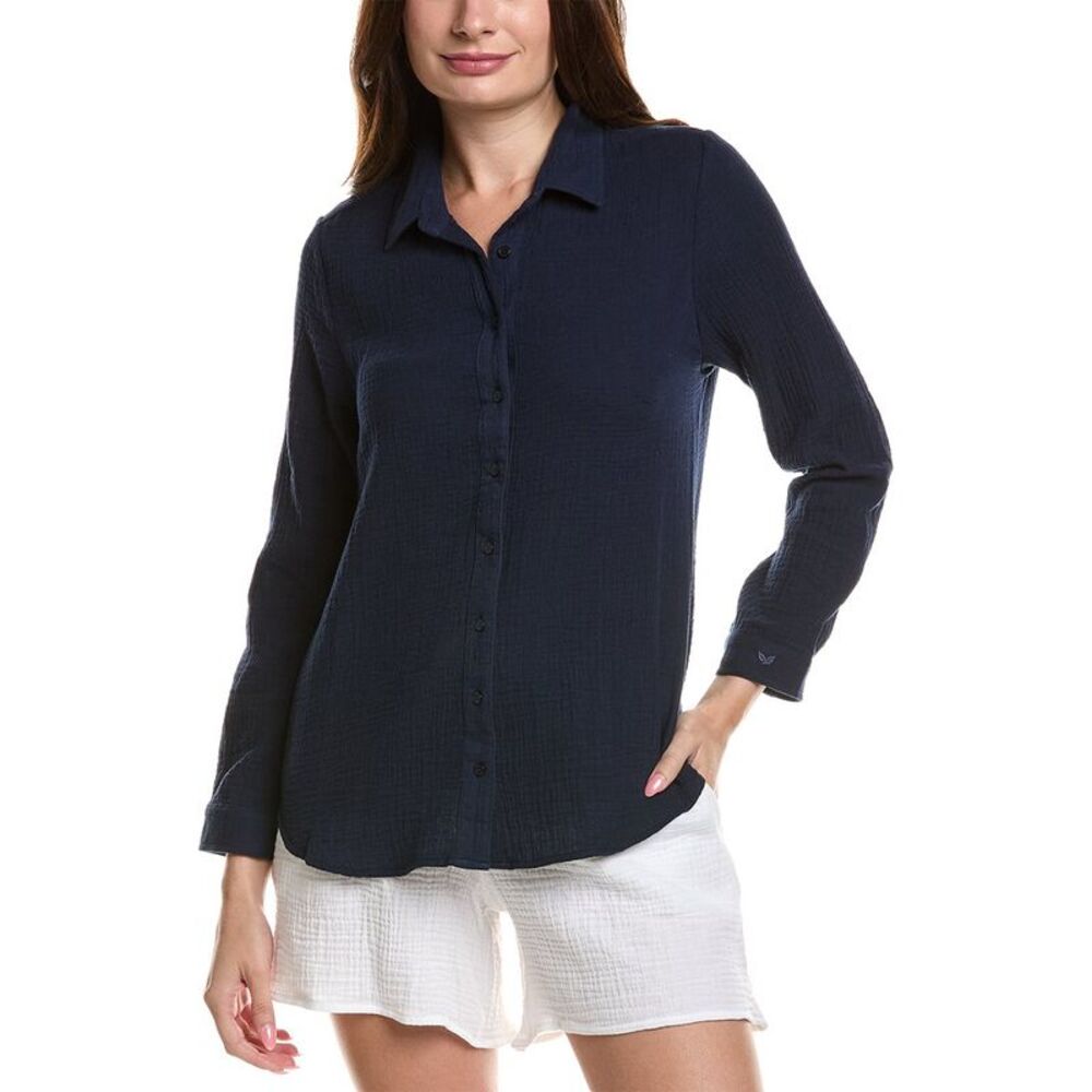 Petite Plume Womens Morgan Top, Blue